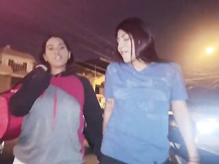 Amoral stepdaughter takes her breasty stepmother to a hotel for lesbo sex in the shower