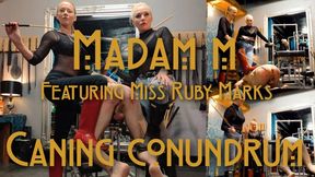 Caning Conundrum, Double Domme, extremely savage classic caning includes BTS footage 4K