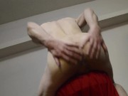 Cam Crest Rubs Lotion on his Ass and Dick