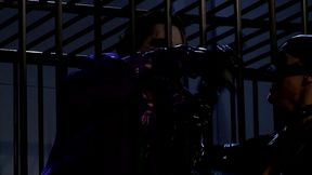 jennifer dark is more  yowls  than  meows  as she heats up a prison cell menage with her...