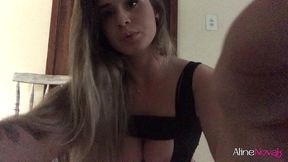 big ass blonde latina dancing for a fan