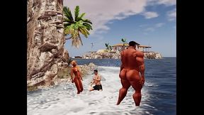 big cam heyward and beach couple