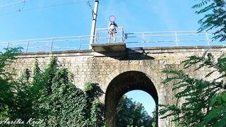 Exhibition on ride way bridge