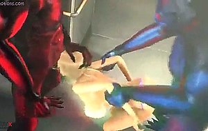 Hot animated shemale gets licked