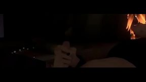 Half Body Vrchat cute Femboy stroking his cock wanting to fuck