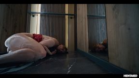 Hardcore Real Life Hentai - Cum Slut Redhead Sata Jones Monster Fucked in Elevator All The Way Through