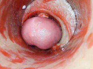 Camera Inside Unfathomable Twat Captures Dose Cumshot of Semen ASMR