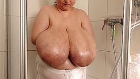 Maja meets Alice Part 246 - Alice's Big Boobs in a Black and White Striped Bikini (Clip No 2916 - wmv version)