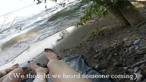 kinky hikers: lake erie beach public blowjob