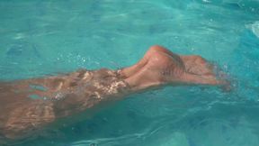 Splashing in the water barefoot