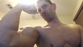 Jake Flex Poses and Flexes in His Underwear