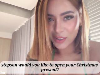 Merry Christmas, stepson. Today I will fulfill your fantasy of you filling me with milk.