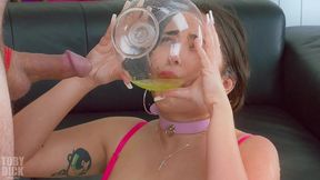 wet degraded anal piss spew recycling piggy whore roxy richie with nose hook and mouth spreader is used and broken