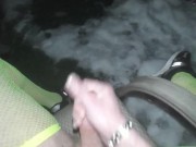 Sexy crossdresser blows huge load.Huge.