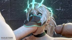 Tied up Ruined Akali on a Casting Couch [Master]