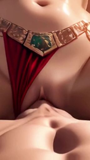 Hot Redhead Beauty Teases on Desert Palace Terrace Then Gets Face Covered