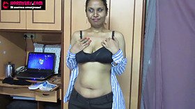 Sexy Indian MILF with big ass teaches sex ed with her teacher in POV