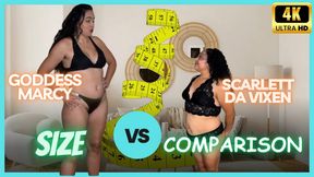 Size Comparison: Amazon Goddess Marcy VS Scarlet Da Vixen - 4K UHD
