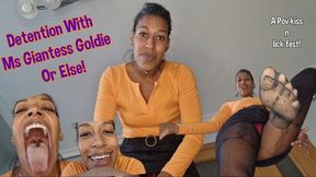 Detention With Ms giantess Goldenlace or else pov kiss n lick