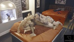 the den sees eva may and livie blainn take jay playhard in hardcore threesome