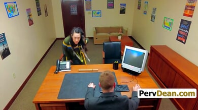 Principal takes student's stepmom Isabel Love hard on school desk then office