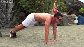 softcore - 4k - aylin tattoo gets a personal trainer for workout