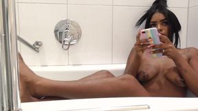 Lick my feet dry!  Wet feet by ebony Barbie Estrella