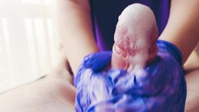 Asmr Masturbation in Gloves - a Lot of Cum