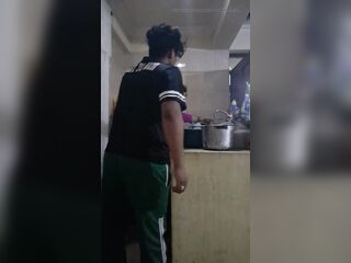 Employee Screwing and Sucking When She Washes Ribald Dishes