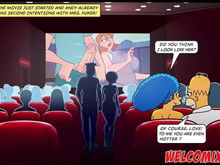 Fucking his wife at the cinema! Simptoons