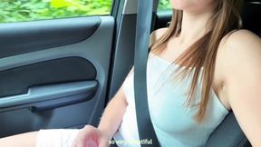 Lonely Girl Gives Ride in Forest Car Sex Gets Hot Rough Fuck