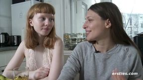 Bonnie & Talia get frisky with each other in steamy casting couch session