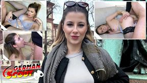 German scout picks up gamer girl Mia Minou for a casting slam in Munich