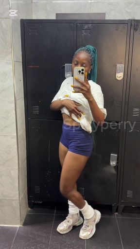 Showing off My Ass in a Public Toilet.