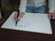 Stepdad Catches Stepson Drawing a Penis and Makes Him Ride His Thick Cock Bareback