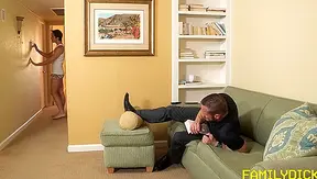 Liam Takes All of His Hung Stepdad Myles — Forbidden Throat Action – 18+