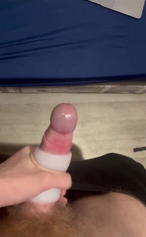Excited Twink Playing with a New Toy, Pleasure and Cum!