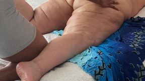 Hot Oil Milf Rub down Interracial Bareback sex
