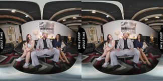 UP CLOSE VR Cuckold Lesbian Olivia Jay Watches Girlfriend Dharma Jones Get Laid By Hung Stud POV