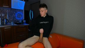 Horny College Twink Edges Huge Cock Until Explosive Cumshot