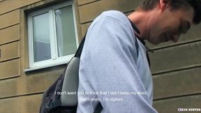 CZECH HUNTER 433 - Shy Dark Haired Twink Answers Some Questions & Sucks Cock
