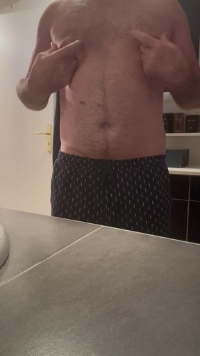 CUMMING IN THE BATHROOM WITH MY UNCUT