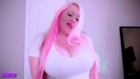 Milking the load between the Blonde Busty Babe Big Tits