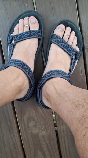 Do my feet look good enough to worship in Teva's