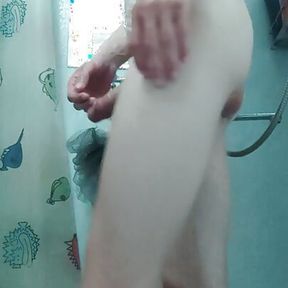 Taking a shower