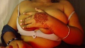 Sexy Girl White Bra Big Boobs Show.