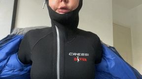 scuba wetsuit gasmask down jacket play