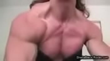 Female Bodybuilder Ripping Her Shirt