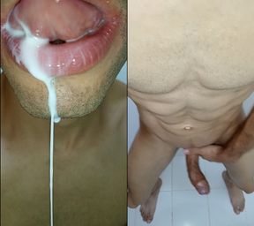 tongue, I want cum in my mouth, tongue, hard, cute, sloopy, submissive milk swallower