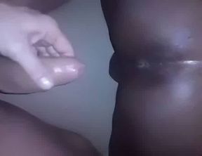 Black Guy Takes Huge White Dick Bareback